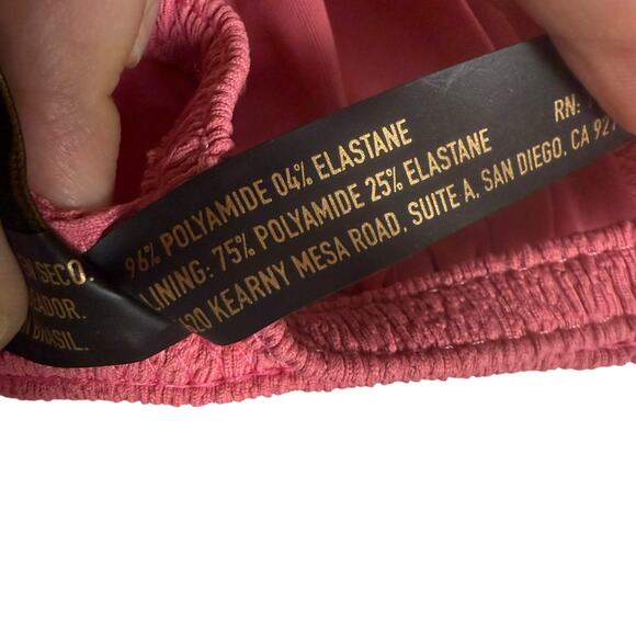 ViX Firenze Imani Tri Parallel Pink Geometric Cut Bikini Swimsuit Top Size XL - Picture 14 of 14